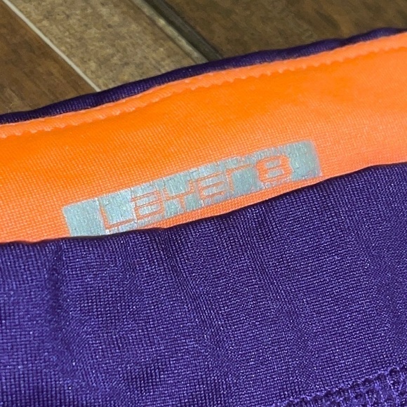 Layers 8 QWICK DRY Purple & Orange Detail Leggings Sz. S - Picture 8 of 17